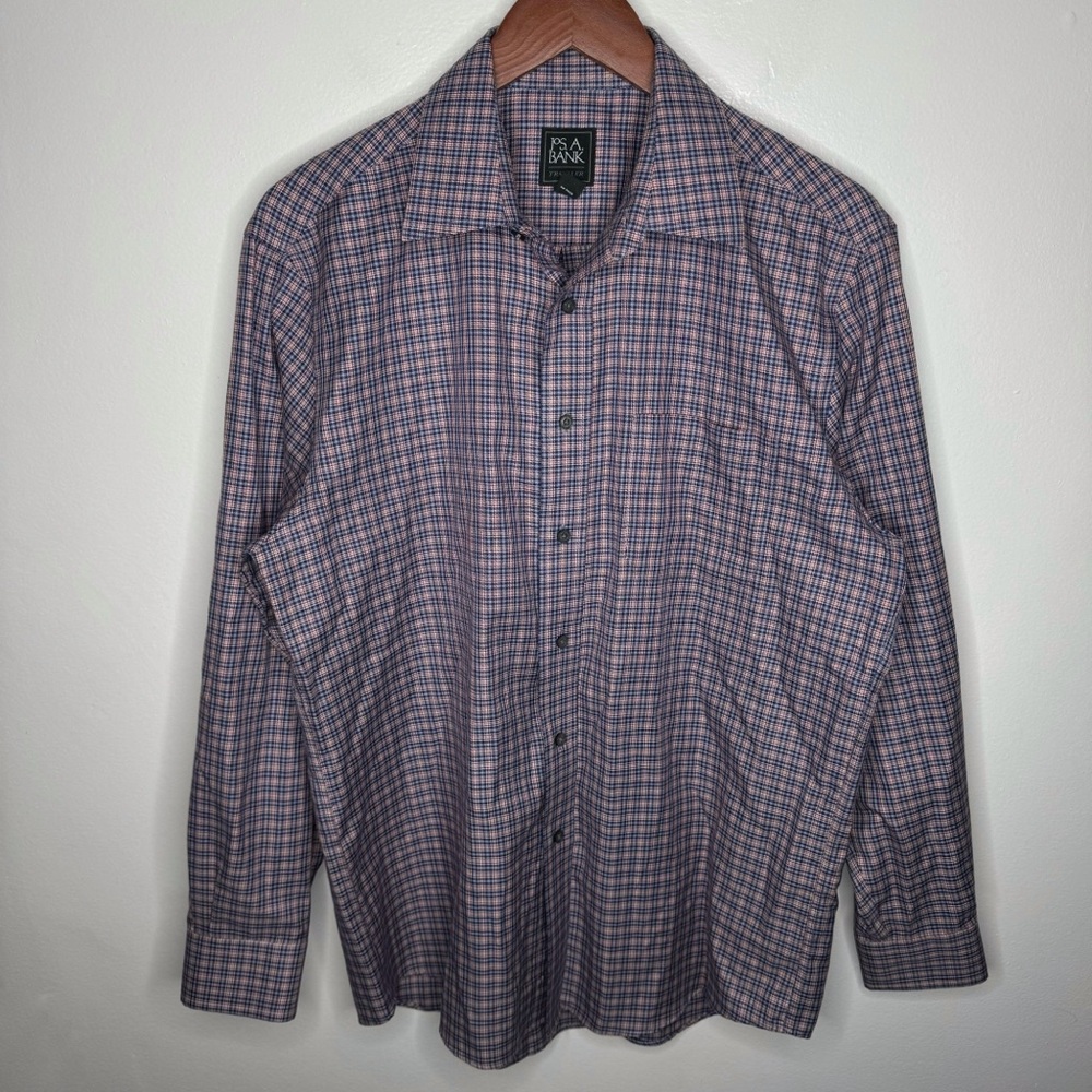 Jos. A. Bank Traveler Tailored‎ Fit 100% Cotton Button Down Shirt Size M